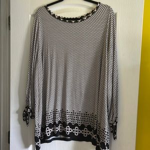 Max Studio Geometric Top Sz 2X